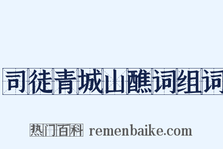 司徒青城山醮词组词是什么意思的图片
